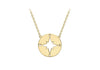 9ct Yellow Gold 9.8mm ompass Necklace  41m/16"-43m/17"9