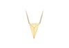 9ct Yellow Gold 9.6mm x 13mm Elongated Pyramid Adjustable Necklace  41m/16"-43m/17"9