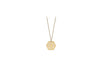 9ct Yellow Gold 12.5mm x 12.5mm Satin Hexagon Flower Adjustable Necklace  41m/16"-43m/17"9