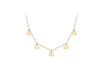 9ct Yellow Gold 5.9mm x 6mm 5-Heart Adjustable Necklace  41m/16"-43m/17"9
