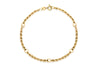 9ct Yellow Gold Hollow Rope and Ball Bracelet