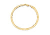 9ct Yellow Gold 4mm Flat Diamond Cut Curb Bracelet 20m/8"9