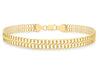 9ct Yellow Gold 6.6mm Double-Curb-Chain Bracelet 19m/7.5"9