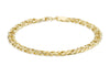 9ct Yellow Gold Double Hollow Diamond Cut Curb Bracelet 18m/7"9