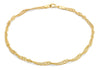 9ct Yellow Gold 45 Twist Curb Chain Bracelet 19m/7.5"9