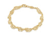 9ct Yellow Gold Twist Fancy Chain Links Bracelet