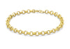 9ct Yellow Gold 160 Hollow Round Belcher  Bracelet 18m/7"9