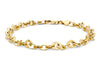 9ct Yellow Gold Oval Hammered Link Belcher  Bracelet 19m/7.5"9