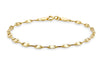 9ct Yellow Gold Oval Flat Link Bracelet 19m/7.5"9