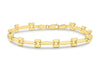 9ct Yellow Gold 6.4mm Square Link Bracelet 19m/7.5"9