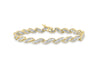 9ct Yellow Gold 1.06t Diamond Wave Bracelet18m/7"9