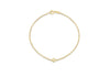 9ct Yellow Gold 0.02t Diamond Round Charm Bracelet 19m/7.5"9