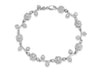 9ct Two-Tone Gold 1.00ct Diamond Flower & Leaf Bracelet