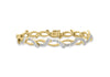 9ct Yellow Gold 0.81ct Diamond Waves Bracelet 