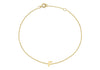9ct Yellow Gold Initial Letter Bracelet