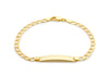 9ct Yellow Gold 25mm x 5.5mm Flat 100 Curb ID Bracelet 18m/7"9
