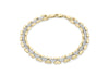 9ct Two-Tone Gold White Zirconia Panther Bracelet