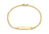 9ct Yellow Gold 5mm x 21.5mm ID Marine Chain Adjustable Bracelet 15m/6"-18m/7"9