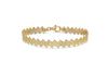 9ct Yellow Gold Diamond Cut Ball Zigzag Bracelet 19m/7.5"9