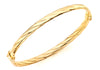 9ct Yellow Gold Twist Detail Bangle