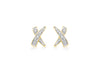 9ct Yellow Gold 0.05t Diamond Kiss Stud Earrings