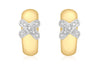 9ct Yellow Gold 0.07t Diamond Kiss Half-Band Earrings