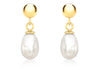 9ct Yellow Gold Fresh Water Pearl Drop Earrings