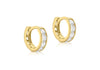 9ct Yellow Gold Zirconia  9mm Huggy Earrings