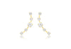 9ct Yellow Gold White Stone Set rawl Earrings