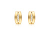 9ct Yellow Gold Zirconia  5.9mm x 10.3mm Double-Band Stud Earrings
