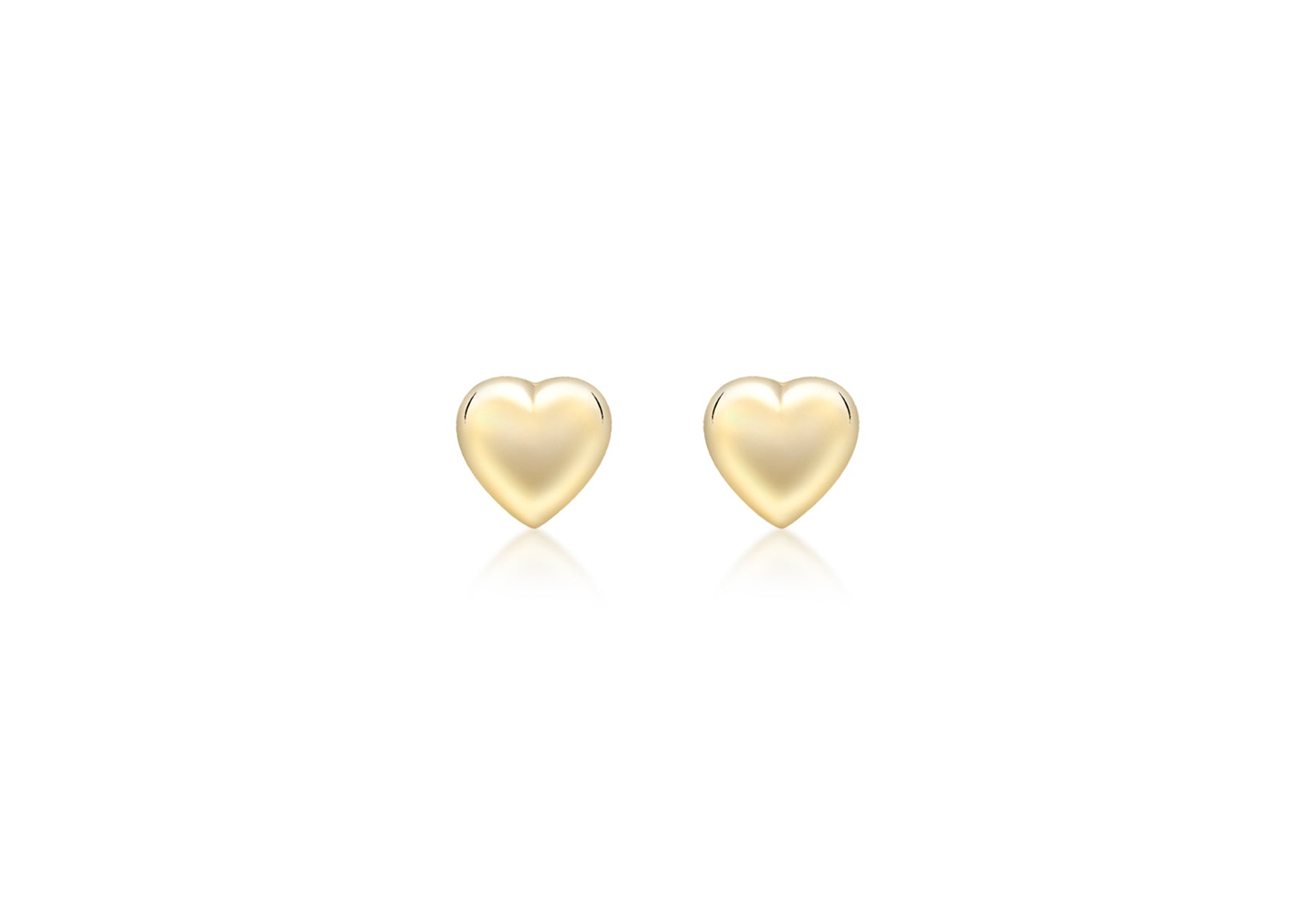 9ct Yellow Gold Heart Stud Child's Earrings