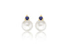 9ct Yellow Gold Freshwater Pearls & White Zirconia Stud Earrings