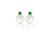 9ct Yellow Gold Freshwater Pearls & White Zirconia Stud Earrings