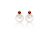 9ct Yellow Gold Freshwater Pearls & White Zirconia Stud Earrings