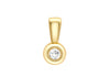 9ct Yellow Gold 0.10ct Diamond DoughnCut Pendant