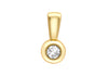 9ct Yellow Gold 0.20t Diamond DoughnCut Pendant