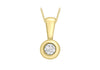 9ct Yellow Gold 0.25t Diamond DoughnCut Pendant