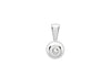 9ct White Gold 0.02t Diamond DoughnCut Pendant