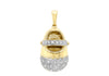9ct Yellow Gold 0.15t Diamond Baby Shoe Pendant