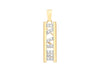 9ct Yellow Gold 0.10ct Diamond Roman Numerals Pendant