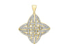 9ct Yellow Gold 0.10ct Diamond Celtic Cross Pendant