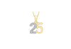 9ct Yellow Gold 0.01t Diamond Set '25' Pendant