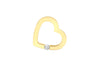 9ct Yellow Gold 0.03t Diamond Set Heart Slider Pendant