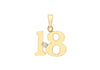 9ct Yellow Gold 0.005t Diamond Set '18' Pendant