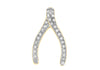 9ct Yellow Gold 0.25ct Diamond Wishbone Pendant