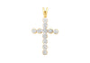 9ct Yellow Gold 0.03t Diamond Cross Pendant