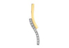 9ct Yellow Gold 0.06t Diamond Twist Drop Pendant