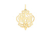 9ct Yellow Gold Diamond Cut 'Best Mom' Pendant