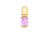 9ct Yellow Gold Oval Amethyst Pendant