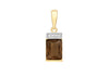 9ct Yellow Gold Smokey Quartz and Diamond Pendant